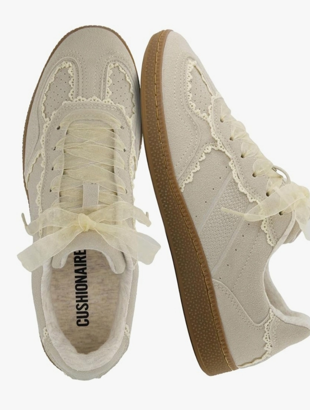 Cushanaire Lace Detail Casual Sneakers. Includes LACE laces.